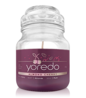 Yoredo Almond Cherry świeca sojowa zapachowa 113g