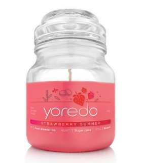 Yoredo Strawberry Summer świeca sojowa zapachowa 113g
