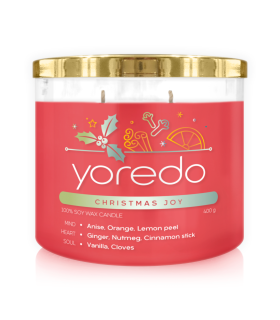 Yoredo Christmas Joy świeca sojowa zapachowa 400g
